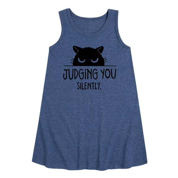 Instant Message - Judging You - Toddler and Youth Girls A-line Dress