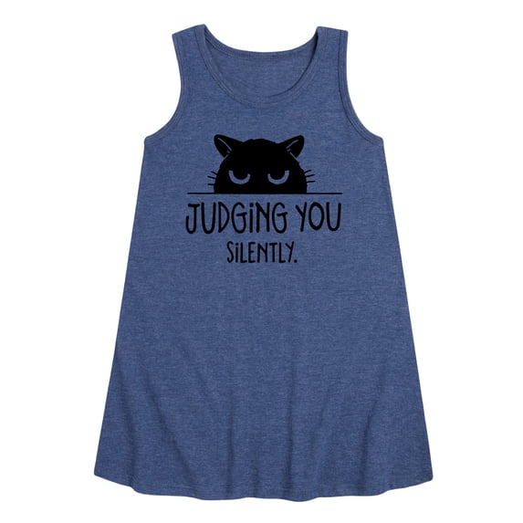 Instant Message - Judging You - Toddler and Youth Girls A-line Dress