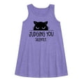 thumbnail image 1 of Instant Message - Judging You - Toddler and Youth Girls A-line Dress, 1 of 5