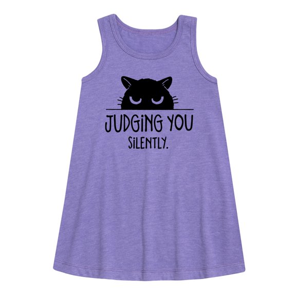Instant Message - Judging You - Toddler and Youth Girls A-line Dress