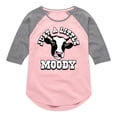 thumbnail image 1 of Instant Message - Just A Little Moody - Toddler & Youth Girls Raglan Graphic T-Shirt, 1 of 6