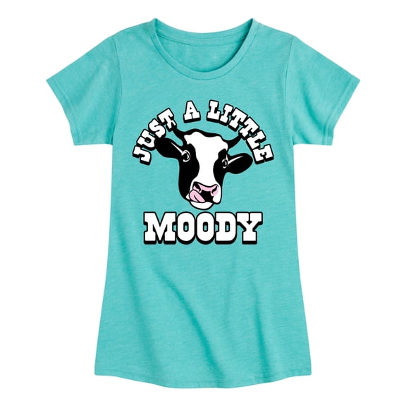 Instant Message - Just A Little Moody - Toddler & Youth Girls Short Sleeve Graphic T-Shirt