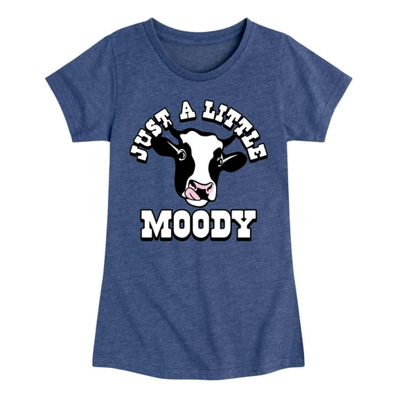 Instant Message - Just A Little Moody - Toddler & Youth Girls Short Sleeve Graphic T-Shirt