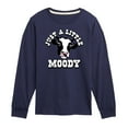 thumbnail image 1 of Instant Message - Just A Little Moody - Toddler & Youth Long Sleeve Graphic T-Shirt, 1 of 6