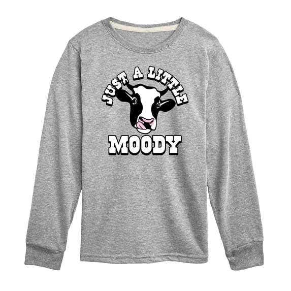 Instant Message - Just A Little Moody - Toddler & Youth Long Sleeve Graphic T-Shirt
