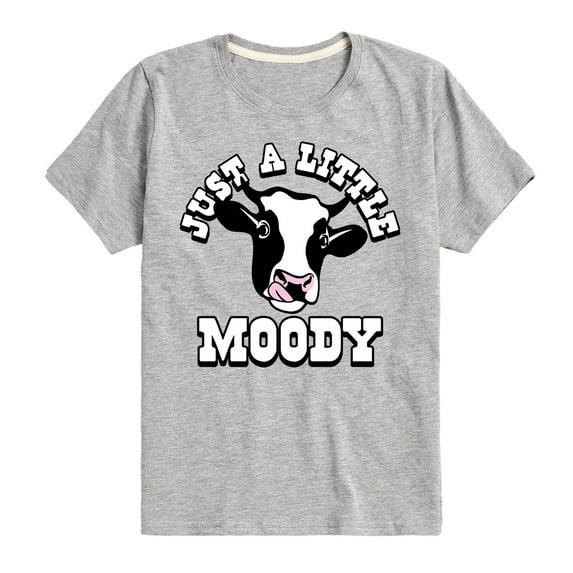 Instant Message - Just A Little Moody - Toddler & Youth Short Sleeve Graphic T-Shirt