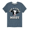 thumbnail image 1 of Instant Message - Just A Little Moody - Toddler & Youth Short Sleeve Graphic T-Shirt, 1 of 6