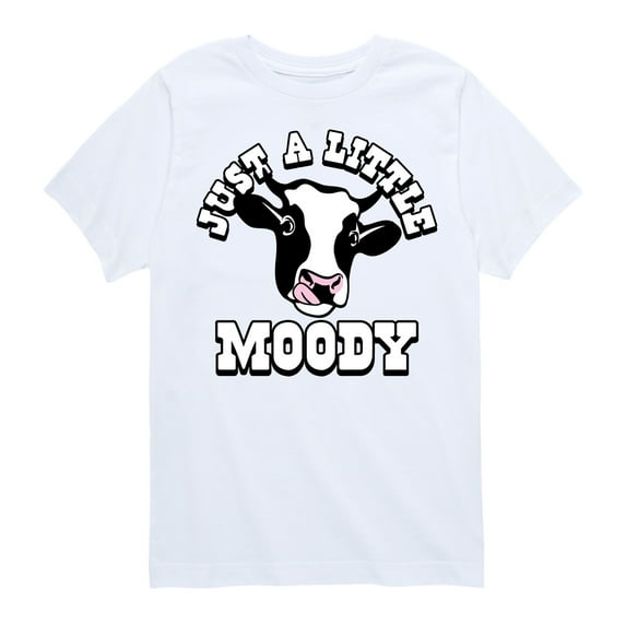 Instant Message - Just A Little Moody - Toddler & Youth Short Sleeve Graphic T-Shirt
