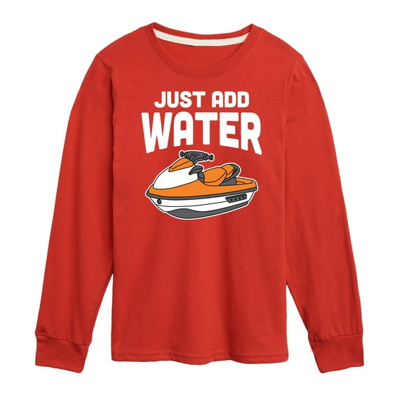 Instant Message - Just Add Water Jet Ski - Toddler & Youth Long Sleeve Graphic T-Shirt