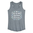 thumbnail image 1 of Instant Message - Just Be Who God Made You To Be - Women's Racerback Tank Top, 1 of 6