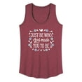 thumbnail image 1 of Instant Message - Just Be Who God Made You To Be - Women's Racerback Tank Top, 1 of 6