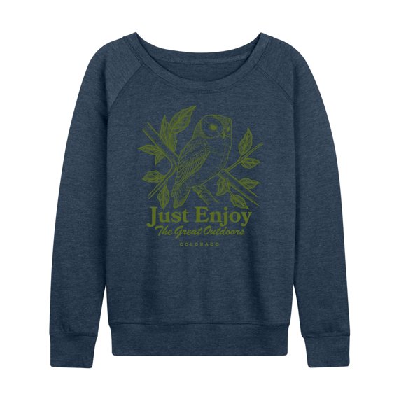Instant Message - Just Enjoy The Great Outdoors - Women's Lightweight French Terry Long Sleeve Shirt