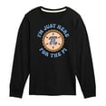 thumbnail image 1 of Instant Message - Just Here For The Pi - Toddler And Youth Long Sleeve Graphic T-Shirt, 1 of 6