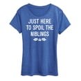 thumbnail image 1 of Instant Message - Just Here To Spoil The Niblings Christmas - Women's Short Sleeve Graphic T-Shirt, 1 of 6