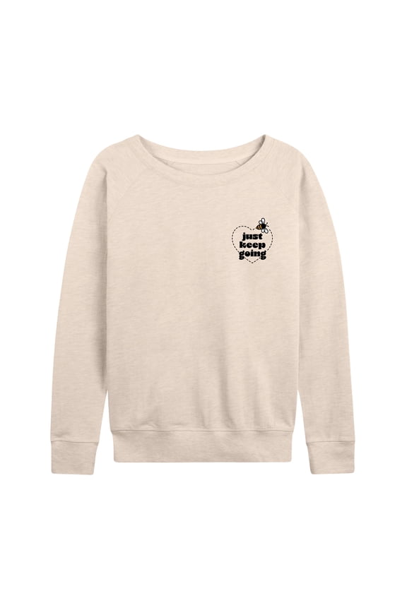 - Just Keep Going Bumblebee - Women's Lightweight French Terry Long Sleeve Shirt