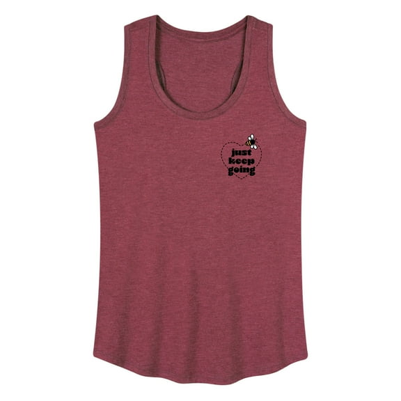 Instant Message - Just Keep Going Bumblebee - Women's Racerback Tank Top