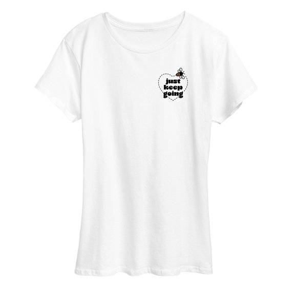 Instant Message - Just Keep Going Bumblebee - Women's Short Sleeve Graphic T-Shirt