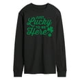 thumbnail image 1 of Instant Message - Just Lucky To Be Here - Men's Long Sleeve T-Shirt, 1 of 6