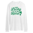 thumbnail image 1 of Instant Message - Just Lucky To Be Here - Men's Long Sleeve T-Shirt, 1 of 1