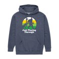 thumbnail image 1 of Instant Message - Just Playing Through - Sasquatch - Men's Pullover Hooded Fleece Sweatshirt, 1 of 1