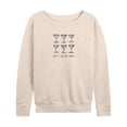 thumbnail image 1 of Instant Message - Just Tini Bit More Women's Lightweight French Terry Wide Neck Long Sleeve Graphic Shirt, 1 of 5