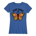 thumbnail image 1 of Instant Message - Just Wing It - Women's Short Sleeve Graphic T-Shirt, 1 of 5