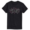 thumbnail image 1 of Instant Message - Just a Girl in Love Short Sleeve Graphic T-Shirt, 1 of 6