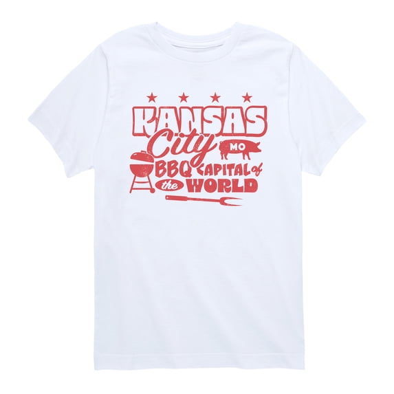 Instant Message - Kansas City BBQ - Youth Boys Short Sleeve Graphic T-Shirt