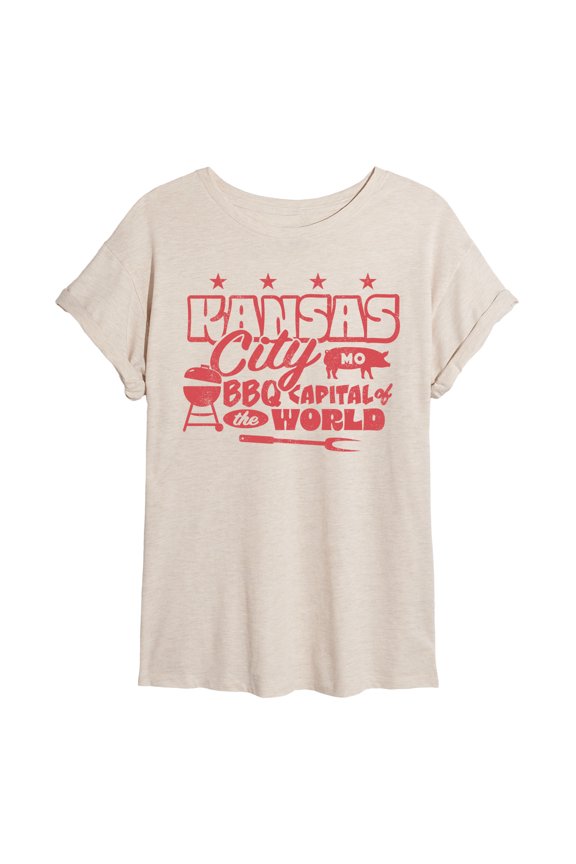 - Kansas City MO BBQ - Women's Oversized Graphic T-Shirt