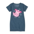 thumbnail image 1 of Instant Message - Kawaii - Axolotl Love - Toddler & Youth Girls Fleece Dress, 1 of 6