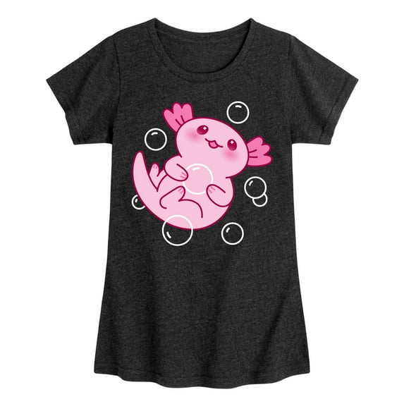Instant Message - Kawaii - Axolotl Love - Toddler & Youth Girls Short Sleeve T-Shirt