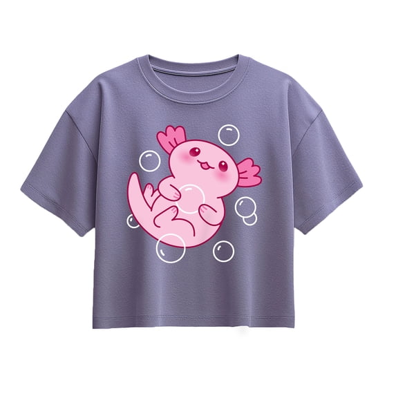 Instant Message - Kawaii Axolotl - Youth Girls Boxy T-Shirt