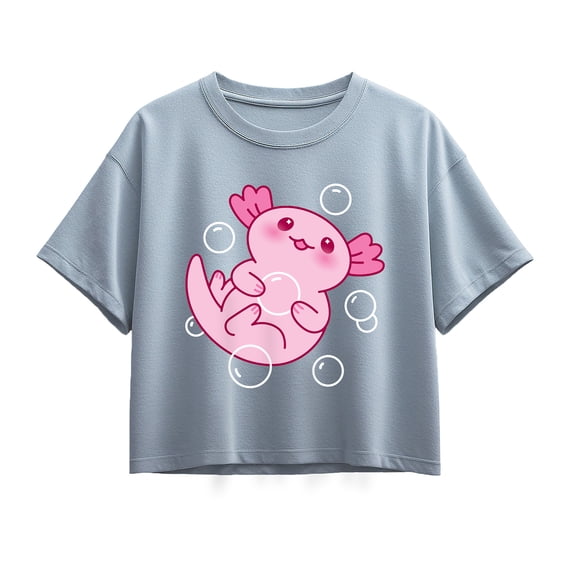 Instant Message - Kawaii Axolotl - Youth Girls Boxy T-Shirt