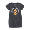 thumbnail image 1 of Instant Message - Kawaii - Be Kind to All Kinds - Toddler & Youth Girls Fleece Dress, 1 of 5