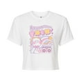 thumbnail image 1 of Instant Message - Kawaii Bear Music Women's Oversized - Junior's Cropped Graphic T-Shirt, 1 of 6