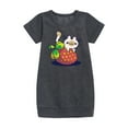 thumbnail image 1 of Instant Message - Kawaii - Cats Love Strawberries - Toddler & Youth Girls Fleece Dress, 1 of 1