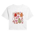 thumbnail image 1 of Instant Message - Kawaii Christmas Treats - Juniors Cropped Short Sleeve Graphic T-shirt, 1 of 5