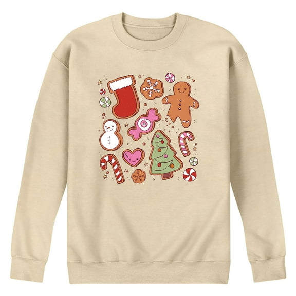 Instant Message - Kawaii Christmas Treats - Men's Long Sleeve Crew Fleece Sweatshirt