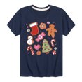 thumbnail image 1 of Instant Message - Kawaii Christmas Treats - Toddler And Youth Short Sleeve Graphic T-Shirt, 1 of 5