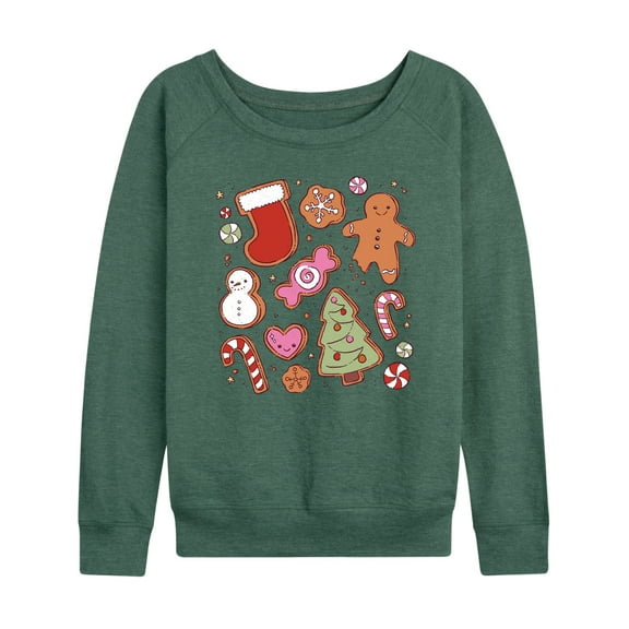 Instant Message - Kawaii Christmas Treats - Women's French Terry Long Sleeve Shirt
