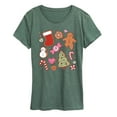 thumbnail image 1 of Instant Message - Kawaii Christmas Treats - Women's Short Sleeve Graphic T-shirt, 1 of 5