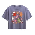 thumbnail image 1 of Instant Message - Kawaii Christmas Treats - Youth Girl Short Sleeve Boxy Tee, 1 of 5
