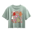 thumbnail image 1 of Instant Message - Kawaii Christmas Treats - Youth Girl Short Sleeve Boxy Tee, 1 of 5