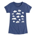 thumbnail image 1 of Instant Message - Kawaii Clouds Fitted Short Sleeve Graphic T-Shirt, 1 of 6