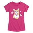 thumbnail image 1 of Instant Message - Kawaii - Corgis Love Boba Tea - Toddler & Youth Girls Short Sleeve T-Shirt, 1 of 6