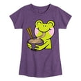 thumbnail image 1 of Instant Message - Kawaii - Frogs Love Ramen Noodles - Toddler & Youth Girls Short Sleeve T-Shirt, 1 of 6