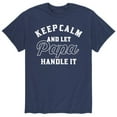 thumbnail image 1 of Instant Message - Keep Calm And Let Papa Handle It - Men's Short Sleeve Graphic T-Shirt, 1 of 5