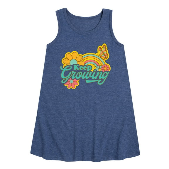 Instant Message - Keep Growing Vintage Florals - Toddler & Youth Girls A-line Dress