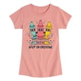 thumbnail image 1 of Instant Message - Keep On Creating - Youth Girls Fitted Short Sleeve T-Shirt, 1 of 5