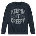thumbnail image 1 of Instant Message - Keepin It Creepy  - Men's Crew Neck Fleece Pullover, 1 of 6